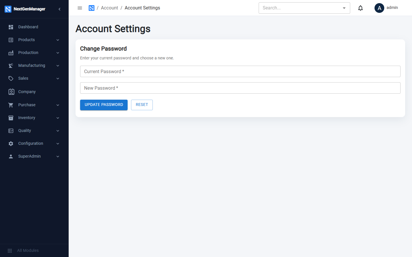 Account Settings